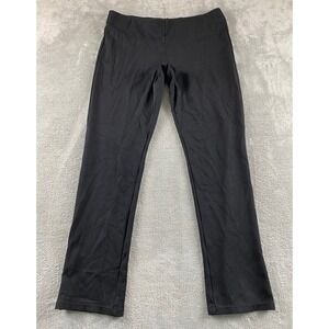 Lauren Ralph Lauren Womens Medium Black Knit Pull On Slim Straight Leg Pants